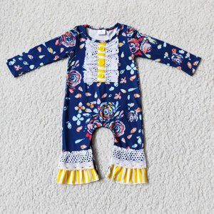 NEW Floral Ruffle Baby Romper